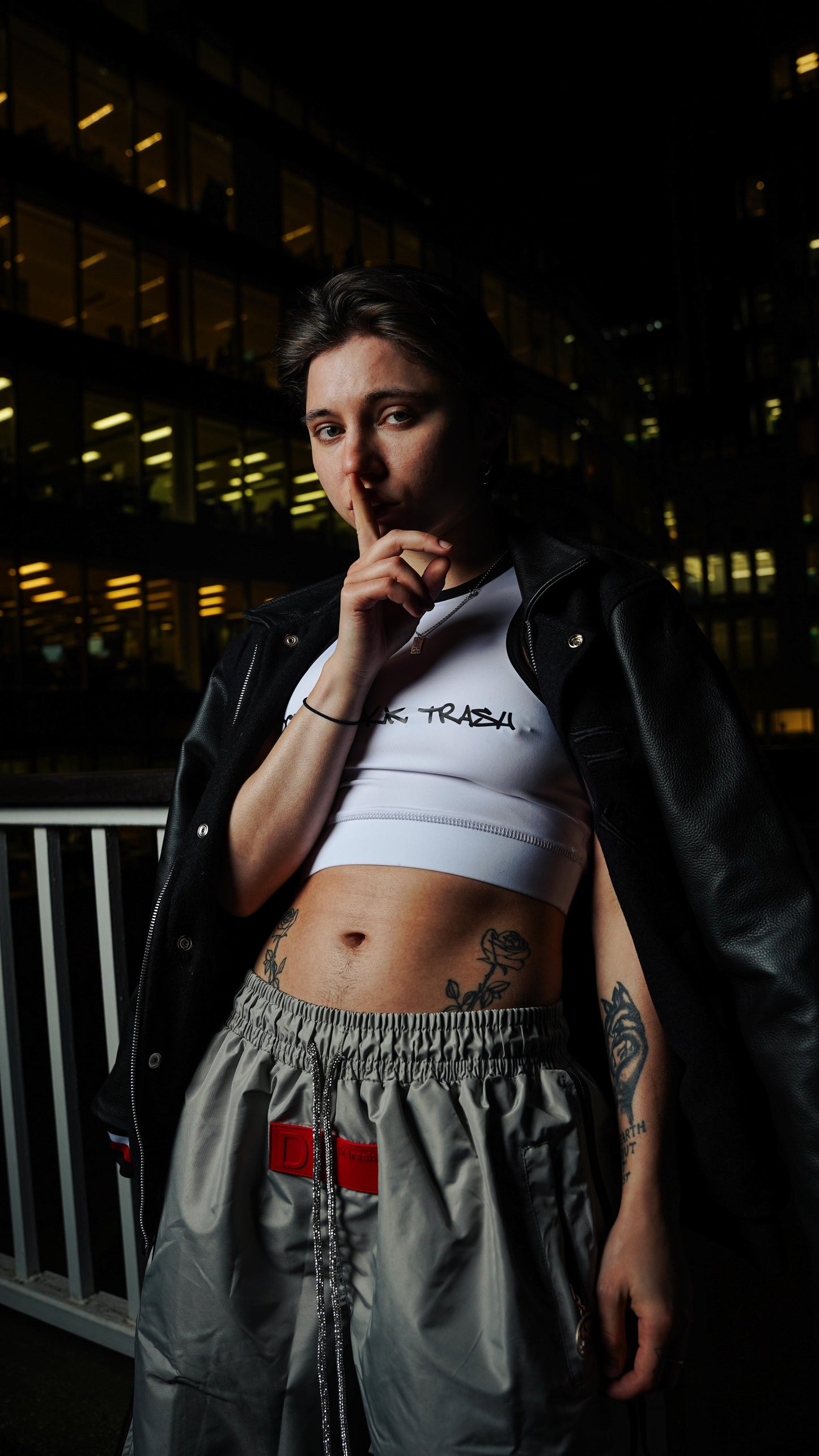 STFU LEATHER SLEEVE JACKET