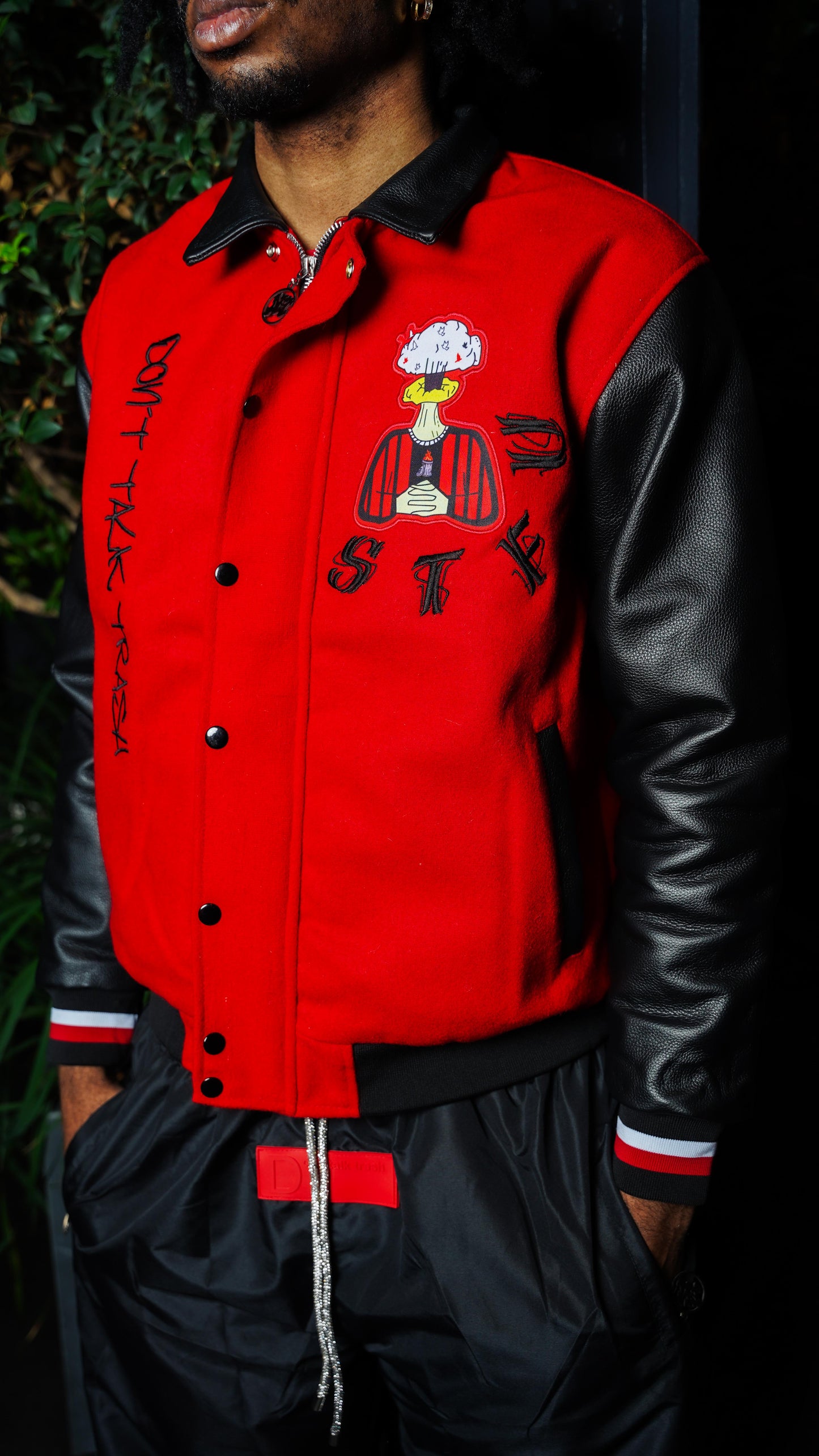 STFU LEATHER SLEEVE JACKET